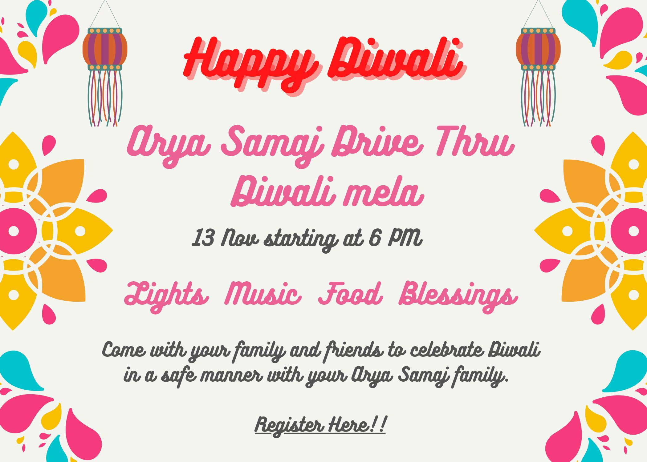 Arya Samaj Drive Thru Diwali